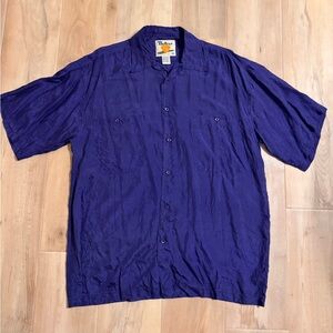 Vintage Protest Silk Button Up Shirt Size XL